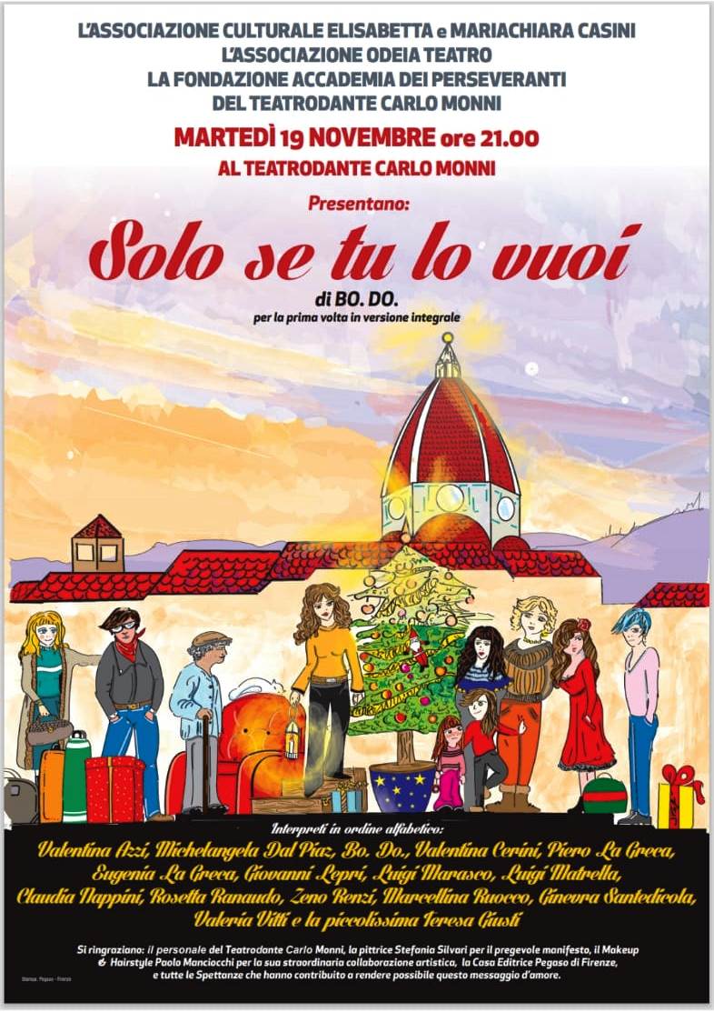 “Solo se tu lo vuoi”: al Teatro Dante Carlo Monni il 29 novembre